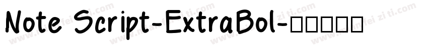 Note Script-ExtraBol字体转换